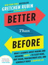 Cover image for Better Than Before